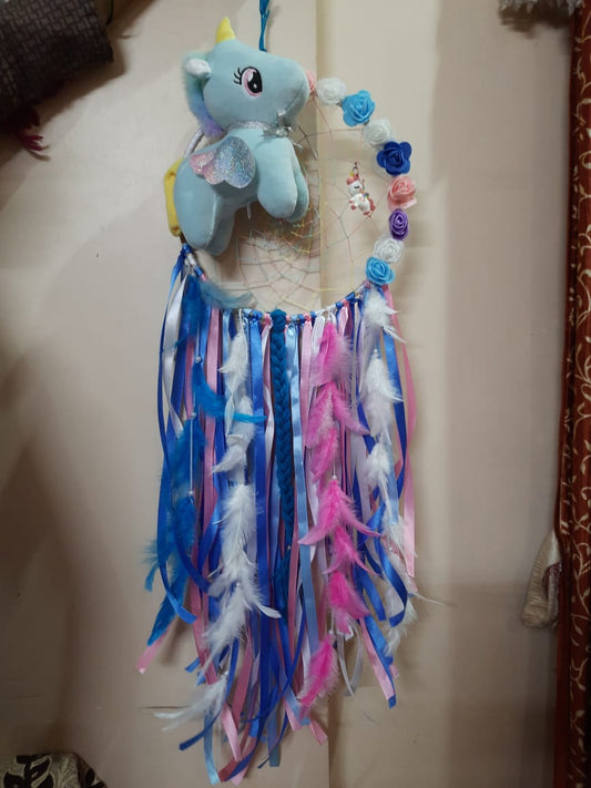 Unicorn blue dreamcatcher