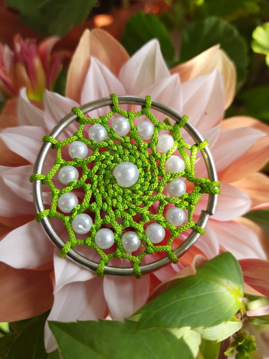 Nature green dreamcatcher keychain